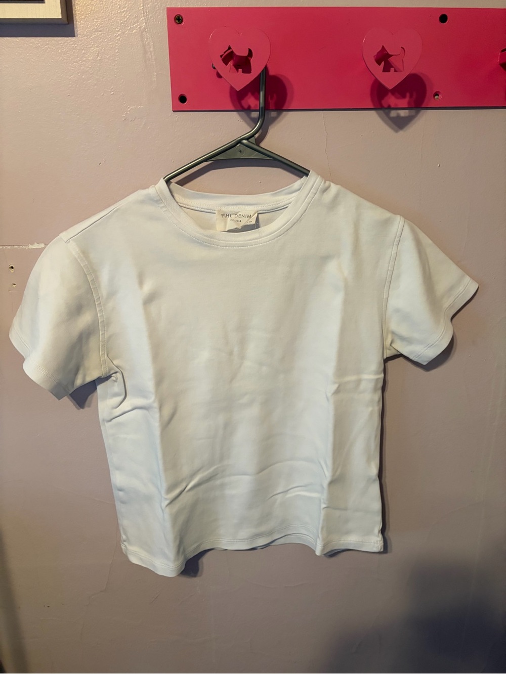 Pihl Denim White Cotton T shirt